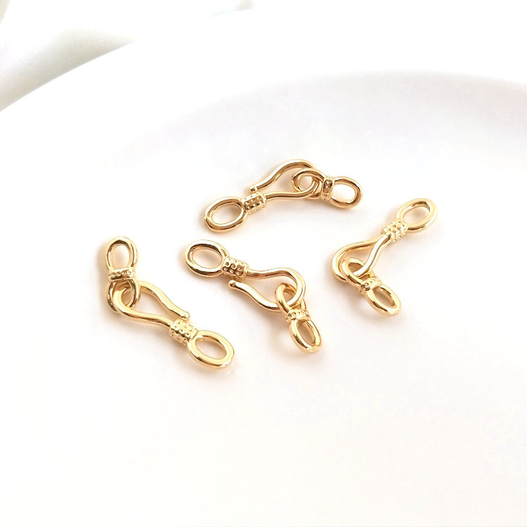 6 rinkiniai 14K aukso spalvos žalvario karolių užsegimo jungtis Aukštos kokybės pasidaryk pats papuošalų priedai