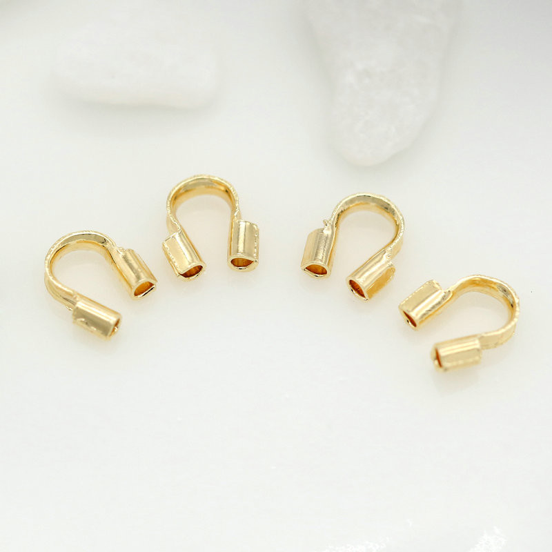 4,5x4mm 14K aukso spalva padengta viela Apsaugos vielos apsaugos kilpos U formos papuošalams gaminti "pasidaryk pats" priedai