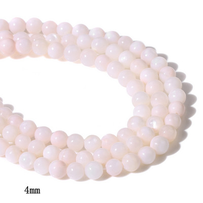 Natūralūs rožiniai perlamutriniai karoliukai širdies žvaigždės apvalūs dažyti kriauklių karoliukai, gėlavandeniai karoliukai, skirti papuošalams gaminti „pasidaryk pats“ 15 colių