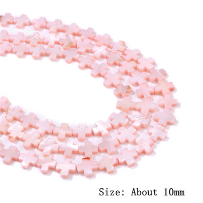 Natūralūs rožiniai perlamutriniai karoliukai širdies žvaigždės apvalūs dažyti kriauklių karoliukai, gėlavandeniai karoliukai, skirti papuošalams gaminti „pasidaryk pats“ 15 colių