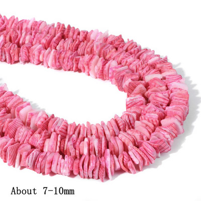 Natūralūs rožiniai perlamutriniai karoliukai širdies žvaigždės apvalūs dažyti kriauklių karoliukai, gėlavandeniai karoliukai, skirti papuošalams gaminti „pasidaryk pats“ 15 colių