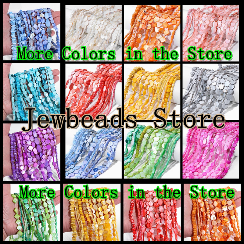 Natūralūs rožiniai perlamutriniai karoliukai širdies žvaigždės apvalūs dažyti kriauklių karoliukai, gėlavandeniai karoliukai, skirti papuošalams gaminti „pasidaryk pats“ 15 colių