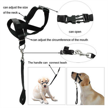 Нов найлонов намордник за куче Dogalter Dog Halter Halti Тренировъчна яка за глава Регулируем мек колан за водач против лай