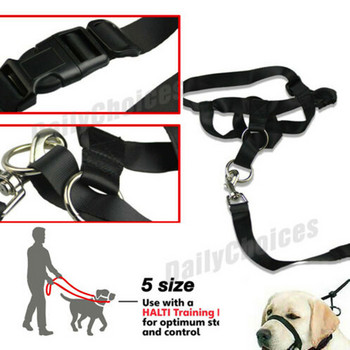 Нов найлонов намордник за куче Dogalter Dog Halter Halti Тренировъчна яка за глава Регулируем мек колан за водач против лай