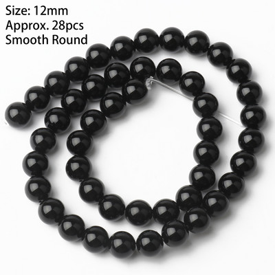 Natūralaus akmens juodo agato karoliukai, netaisyklingi vandens lašai, apvalūs, laisvi onikso karoliukai papuošalams gaminti „pasidaryk pats“ apyrankės karoliai 15 colių / sruogos