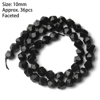 Natūralaus akmens juodo agato karoliukai, netaisyklingi vandens lašai, apvalūs, laisvi onikso karoliukai papuošalams gaminti „pasidaryk pats“ apyrankės karoliai 15 colių / sruogos