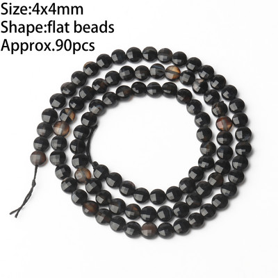 Natūralaus akmens juodo agato karoliukai, netaisyklingi vandens lašai, apvalūs, laisvi onikso karoliukai papuošalams gaminti „pasidaryk pats“ apyrankės karoliai 15 colių / sruogos