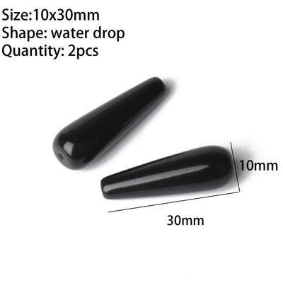 Natūralaus akmens juodo agato karoliukai, netaisyklingi vandens lašai, apvalūs, laisvi onikso karoliukai papuošalams gaminti „pasidaryk pats“ apyrankės karoliai 15 colių / sruogos