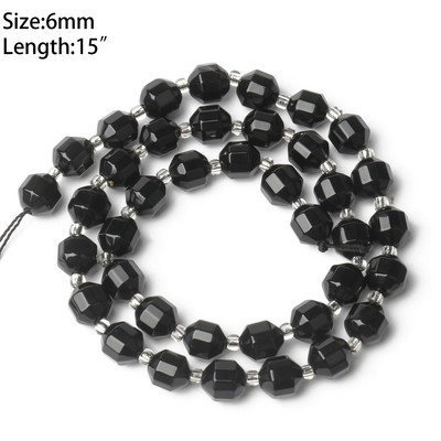 Natūralaus akmens juodo agato karoliukai, netaisyklingi vandens lašai, apvalūs, laisvi onikso karoliukai papuošalams gaminti „pasidaryk pats“ apyrankės karoliai 15 colių / sruogos