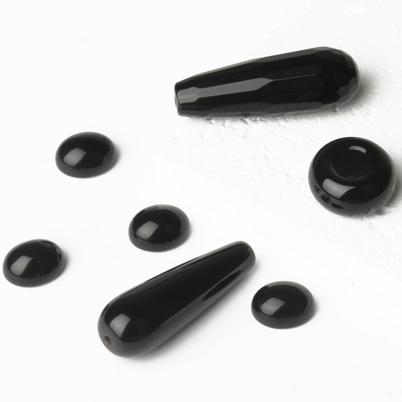 Natūralaus akmens juodo agato karoliukai, netaisyklingi vandens lašai, apvalūs, laisvi onikso karoliukai papuošalams gaminti „pasidaryk pats“ apyrankės karoliai 15 colių / sruogos