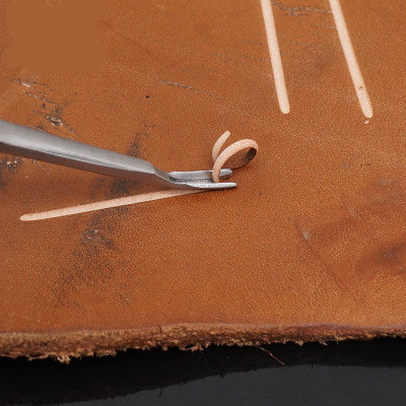 Leather Groover lyukasztó szerszám U+V formájú bőr varrás kihúzó szerszámkészlet Leathercraft lyukasztó élvágó szerszámkészlet