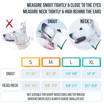 Ρύγχος στόματος σκύλου για μικρά μεγάλα σκυλιά Ρύγχος με ρυθμιζόμενο διχτυωτό πλέγμα που αναπνέει ρύγχος κατοικίδιων ζώων Εκπαίδευση Leash Leader Control Ρύγχος Easy Fit