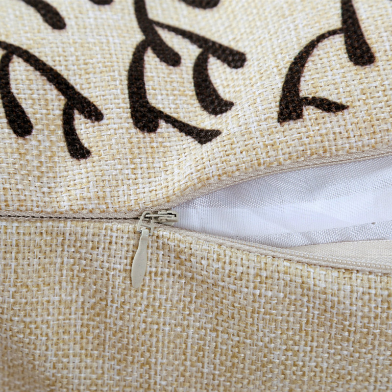 Mugav diivanipadi Kodu Dekoratiivsed padjad Lihtne Word Style Prinditud seljatoe padjad ruudukujulised 45x45cm padjapüürid ilma südamikuta