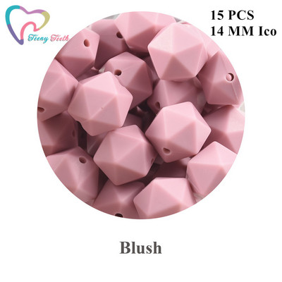 Maži dantukai 10 vnt 14-17 mm kupranugarių kūdikių karoliukai priedai Silikono šešiakampiai karoliukai kūdikių papuošalai slaugos geometriniai karoliukai