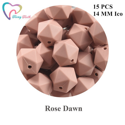 Maži dantukai 10 vnt 14-17 mm kupranugarių kūdikių karoliukai priedai Silikono šešiakampiai karoliukai kūdikių papuošalai slaugos geometriniai karoliukai