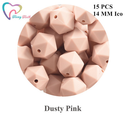 Maži dantukai 10 vnt 14-17 mm kupranugarių kūdikių karoliukai priedai Silikono šešiakampiai karoliukai kūdikių papuošalai slaugos geometriniai karoliukai