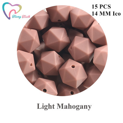 Maži dantukai 10 vnt 14-17 mm kupranugarių kūdikių karoliukai priedai Silikono šešiakampiai karoliukai kūdikių papuošalai slaugos geometriniai karoliukai