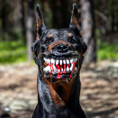 Scary Dog Biztonságos szájkosár jelmez Zombi kutya maszk Vízálló szájkosar Pitbull Spooky Pup pofa Hátborzongató kutyapofa Halloween kutyához