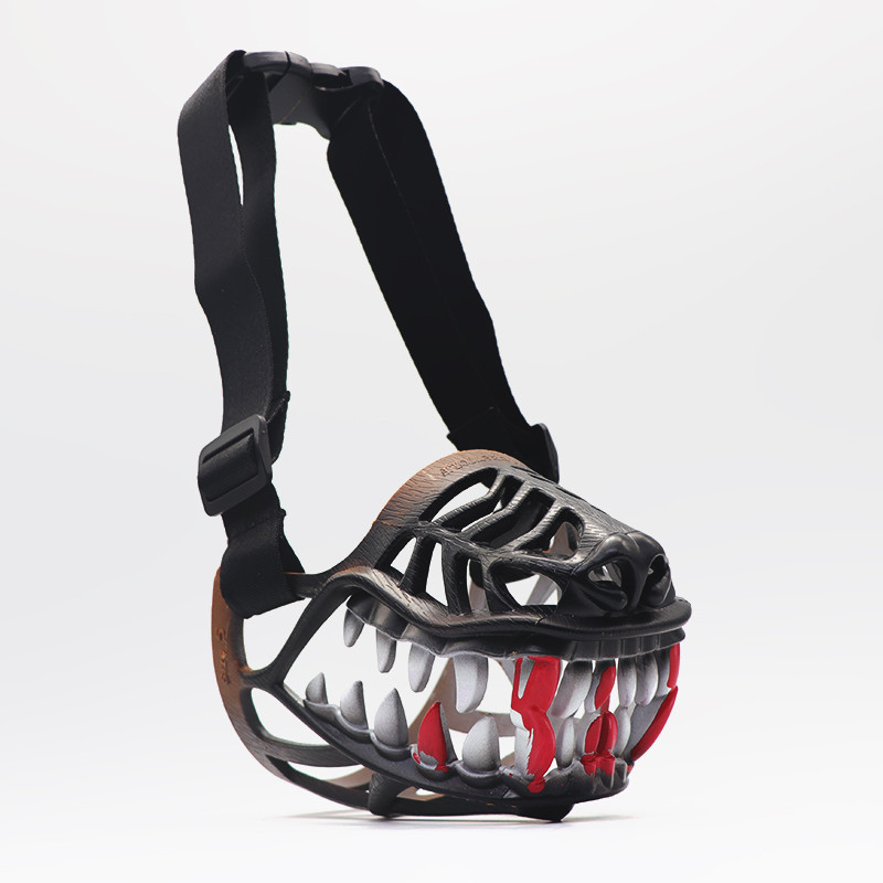 Scary Dog Safty Snukis Kostiumas Zombie Dog Kaukė Neperšlampamas Snukis Pitbull Spooky Pup Snukis Creepy Dog Antsnukis Helovino šuniui