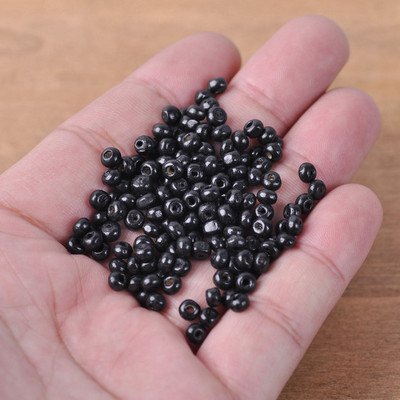 500 vnt. apvalus 4,5 mm padengtas dengtas spalvotas natūralaus medžio mažas laisvas tarpiklis karoliukų partijos, skirtos „pasidaryk pats“ amatams papuošalams gaminti