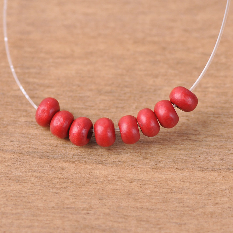 500 vnt. apvalus 4,5 mm padengtas dengtas spalvotas natūralaus medžio mažas laisvas tarpiklis karoliukų partijos, skirtos „pasidaryk pats“ amatams papuošalams gaminti