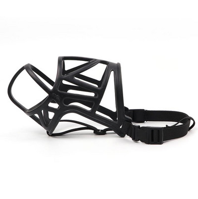 1 vnt. Reguliuojama kaukė žievės įkandimo tinkleliu burnos snukučio priežiūrai, anti-stop kramtomojo skaliko dresavimo priemonė nuo įkandimo E11444