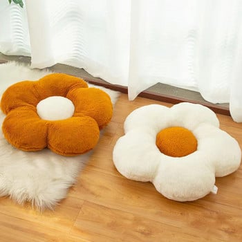 Μαξιλάρι λουλούδι κυκλικό μάλλινο ύφασμα με μαλακό υπνάκο Καρέκλα γραφείου Μαξιλάρι καναπέ Μαξιλάρι υπνοδωμάτιο πάτωμα Χειμερινό παχύ