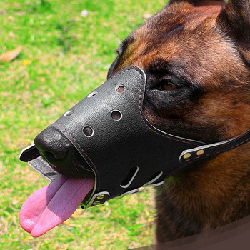 Регулируема дишаща кожена муцуна за устата на кучето против ухапване и дъвчене Продукти за домашни любимци Всесезонни издръжливи практични ежедневни консумативи за домашни любимци