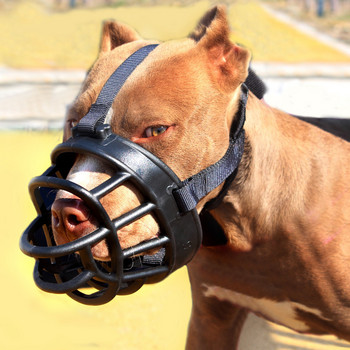 Άνετα μαλακά ρύγχη σιλικόνης για σκύλους μεσαίου μεγάλου μήκους Ρυθμιζόμενο ισχυρό καλάθι μάσκα κατοικίδιων για το στόμα Αξεσουάρ Labrador Pitbull