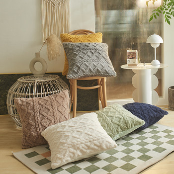 Декоративни домашни възглавници Скандинавска калъфка за възглавница за диван Мека пухкава калъфка за възглавница 45X45CM Cojines Декоративна пара диван