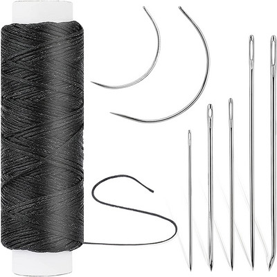Kit de cusut din piele KAOBUY cu ace de cusut cu ochi mari Instrumente de cusut din piele cu fir cerat pentru artizanat din piele