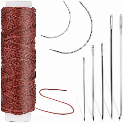 Kit de cusut din piele KAOBUY cu ace de cusut cu ochi mari Instrumente de cusut din piele cu fir cerat pentru artizanat din piele