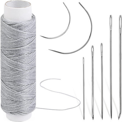 Kit de cusut din piele KAOBUY cu ace de cusut cu ochi mari Instrumente de cusut din piele cu fir cerat pentru artizanat din piele