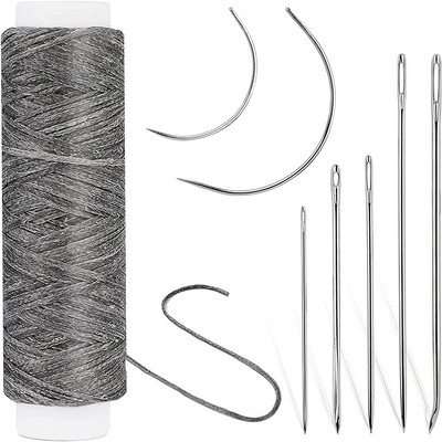 Kit de cusut din piele KAOBUY cu ace de cusut cu ochi mari Instrumente de cusut din piele cu fir cerat pentru artizanat din piele