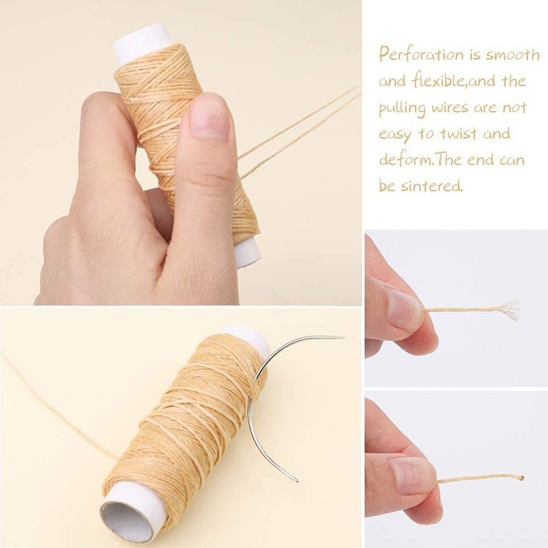 Kit de cusut din piele KAOBUY cu ace de cusut cu ochi mari Instrumente de cusut din piele cu fir cerat pentru artizanat din piele