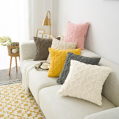 Nordic Throw párnahuzat otthoni dekorációhoz fehér puha tömör párnahuzat kanapéhoz 45x45 párnák bolyhos párnahuzat