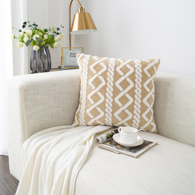 Nordic Throw párnahuzat otthoni dekorációhoz fehér puha tömör párnahuzat kanapéhoz 45x45 párnák bolyhos párnahuzat