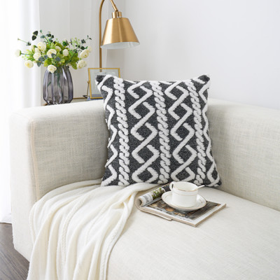 Nordic Throw párnahuzat otthoni dekorációhoz fehér puha tömör párnahuzat kanapéhoz 45x45 párnák bolyhos párnahuzat
