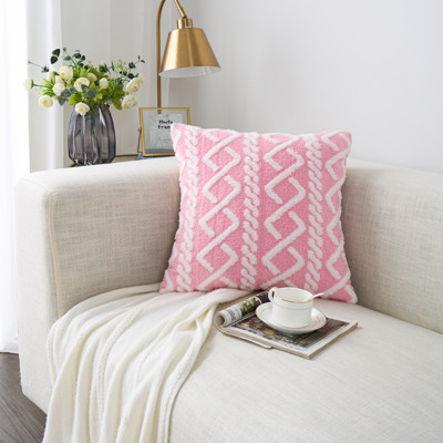Nordic Throw párnahuzat otthoni dekorációhoz fehér puha tömör párnahuzat kanapéhoz 45x45 párnák bolyhos párnahuzat