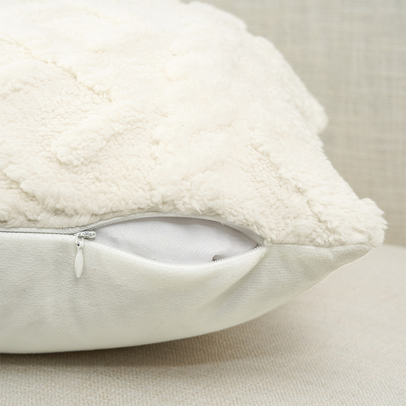 Nordic Throw párnahuzat otthoni dekorációhoz fehér puha tömör párnahuzat kanapéhoz 45x45 párnák bolyhos párnahuzat