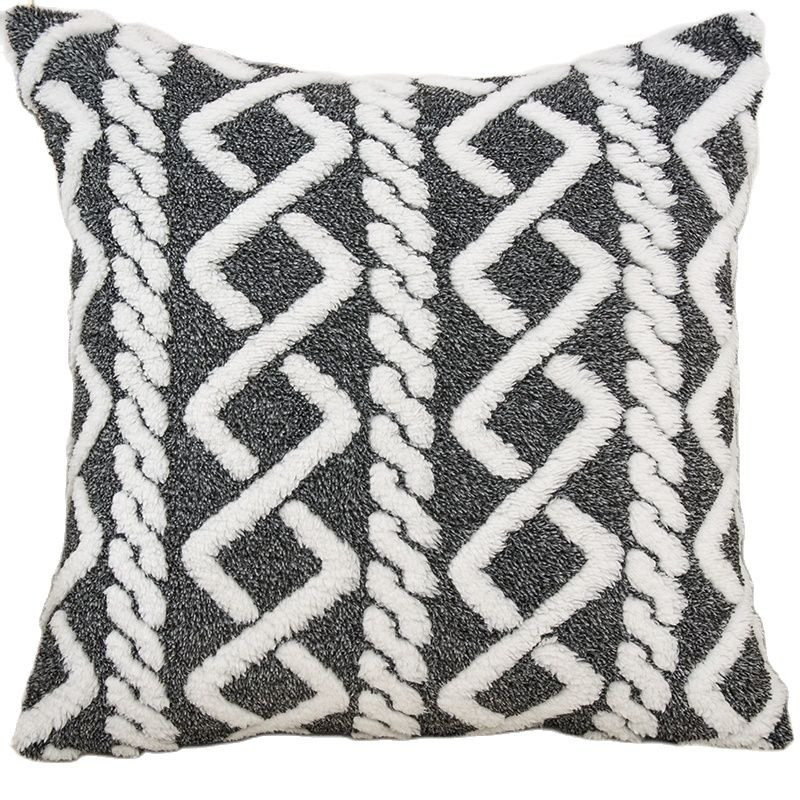 Nordic Throw párnahuzat otthoni dekorációhoz fehér puha tömör párnahuzat kanapéhoz 45x45 párnák bolyhos párnahuzat