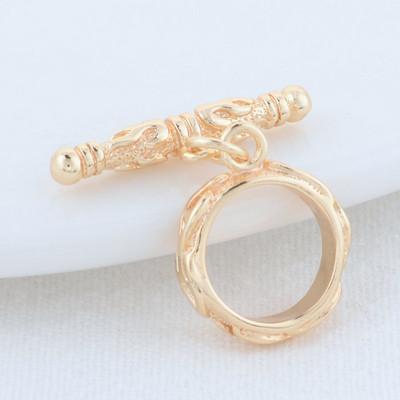 14*20MM 14K arannyal bevont sárgaréz cirkon virág karkötővel O billenőkapcsokkal Kiváló minőségű barkács ékszerkészítési kellékek