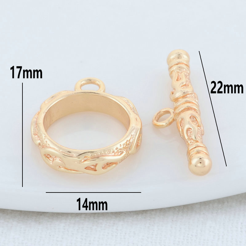 14*20MM 14K arannyal bevont sárgaréz cirkon virág karkötővel O billenőkapcsokkal Kiváló minőségű barkács ékszerkészítési kellékek