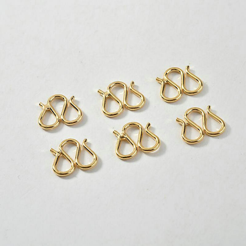 10PCS 7*8MM 8*10MM 14K златно покритие от месинг MW форма Колиета Закопчалки за гривни Висококачествени Направи си сам бижута Аксесоари