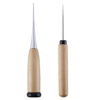 Nonvor Awl din piele Mâner din lemn Cusut Awl Pânză din piele Cort Pantofi Cusut Awl Artizanat din piele pentru Cusătură cu perforare în piele