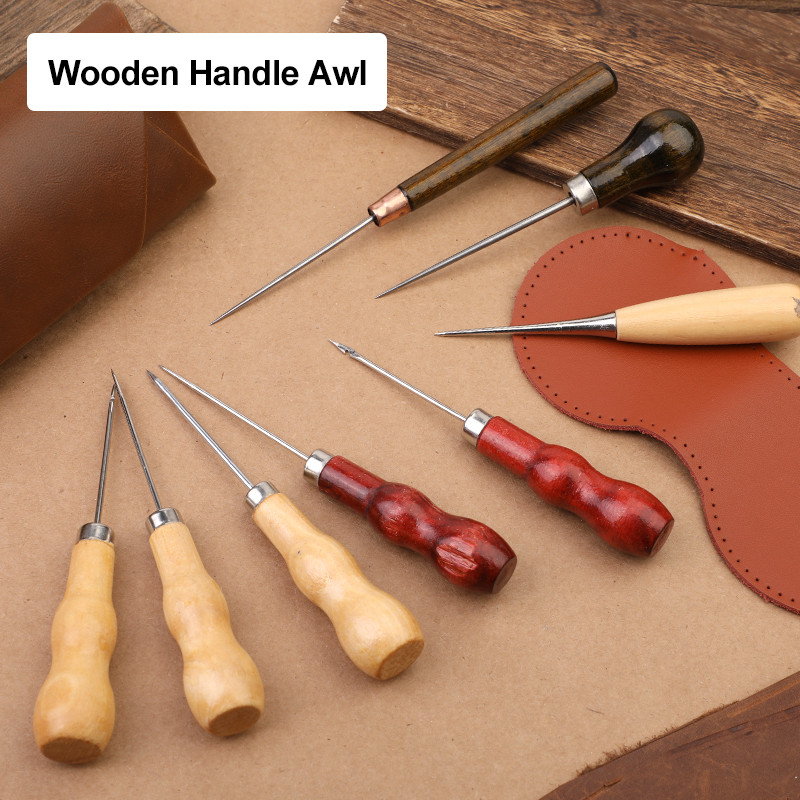 LMDZ varró csüllő varrás csüllő fa fogantyús csüllő bőr munkaeszközök varrás kézműves barkácsoláshoz bőr cipész vászonjavítás