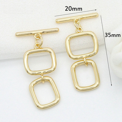 2 szett 14K aranyozott színű kapcsos kapcsok karkötőkhöz Nyaklánc ékszerkészítési kellékek Új design OT kapcsok Kiegészítők