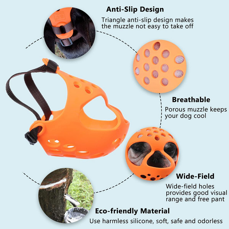 Šuns trumpas snukis Minkštas silikoninis snukis, skirtas kandžiojimui, kramtymui, laižymui prancūzų buldogui, idealiai tinka plokščiaveidžiui agresyviam šuniui