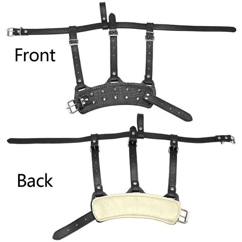 Odinis šuns snukis Spygliuotas dygliuotas nuo žievės įkandimo kramtomas snukis Reguliuojamas treniruojamasis burnos dangtelis Muskusas vidutinio dydžio šunų pitbuliui