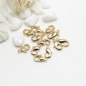 10 DB 14K aranyozott 10 mm-es 12 mm-es homárkapcsok ékszerkészítéshez Kézzel készített barkács karkötők nyaklánc kapcsok
